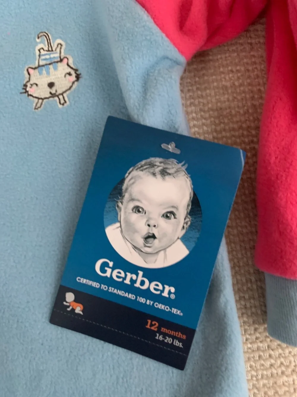 NWT Gerber set of two pajamas 12M